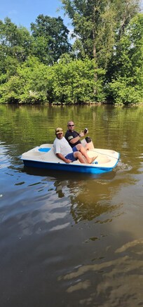 Paddle boating!