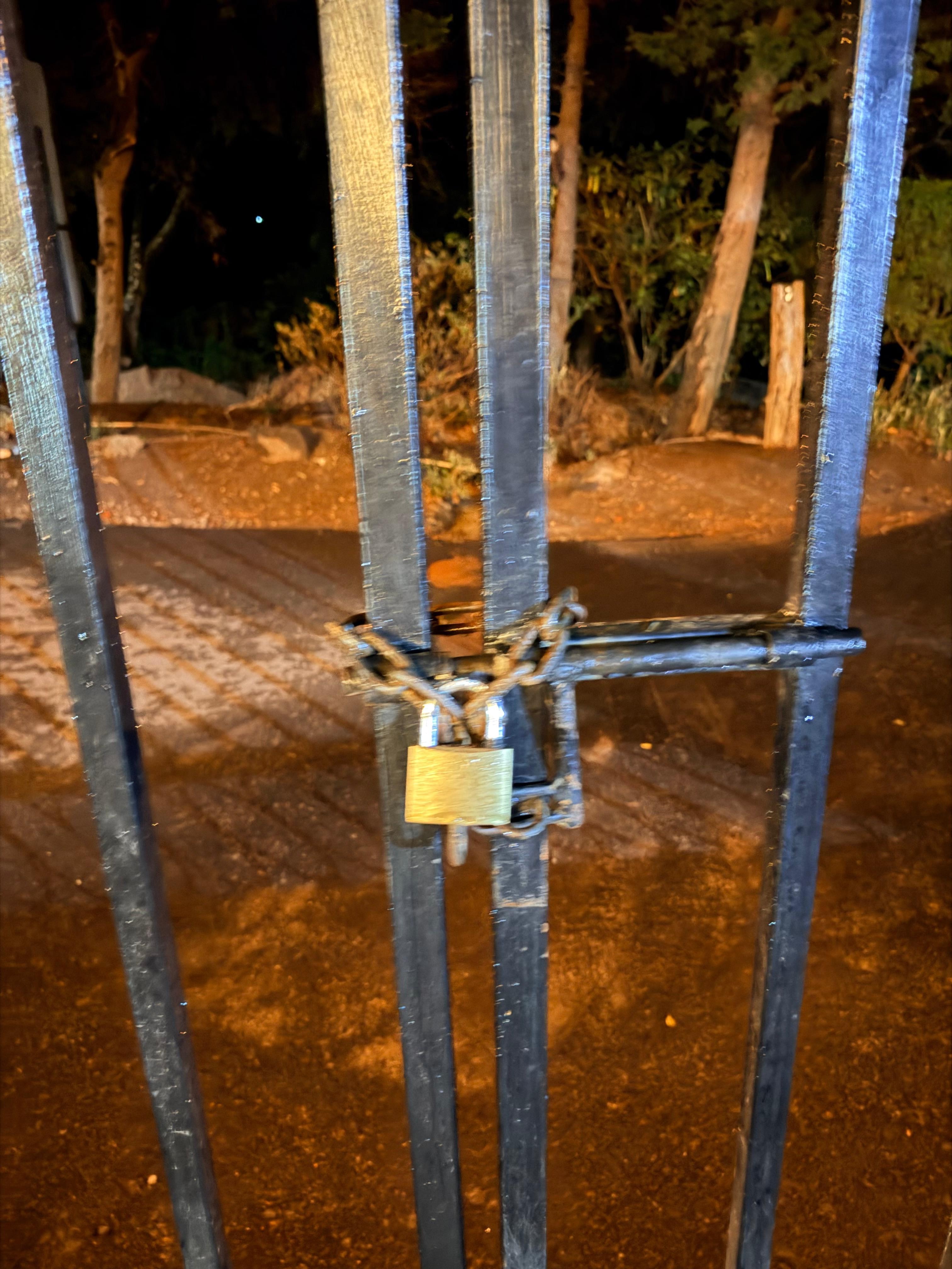 No side gate, no staff to open the gate. How can you leave in case of emergency?