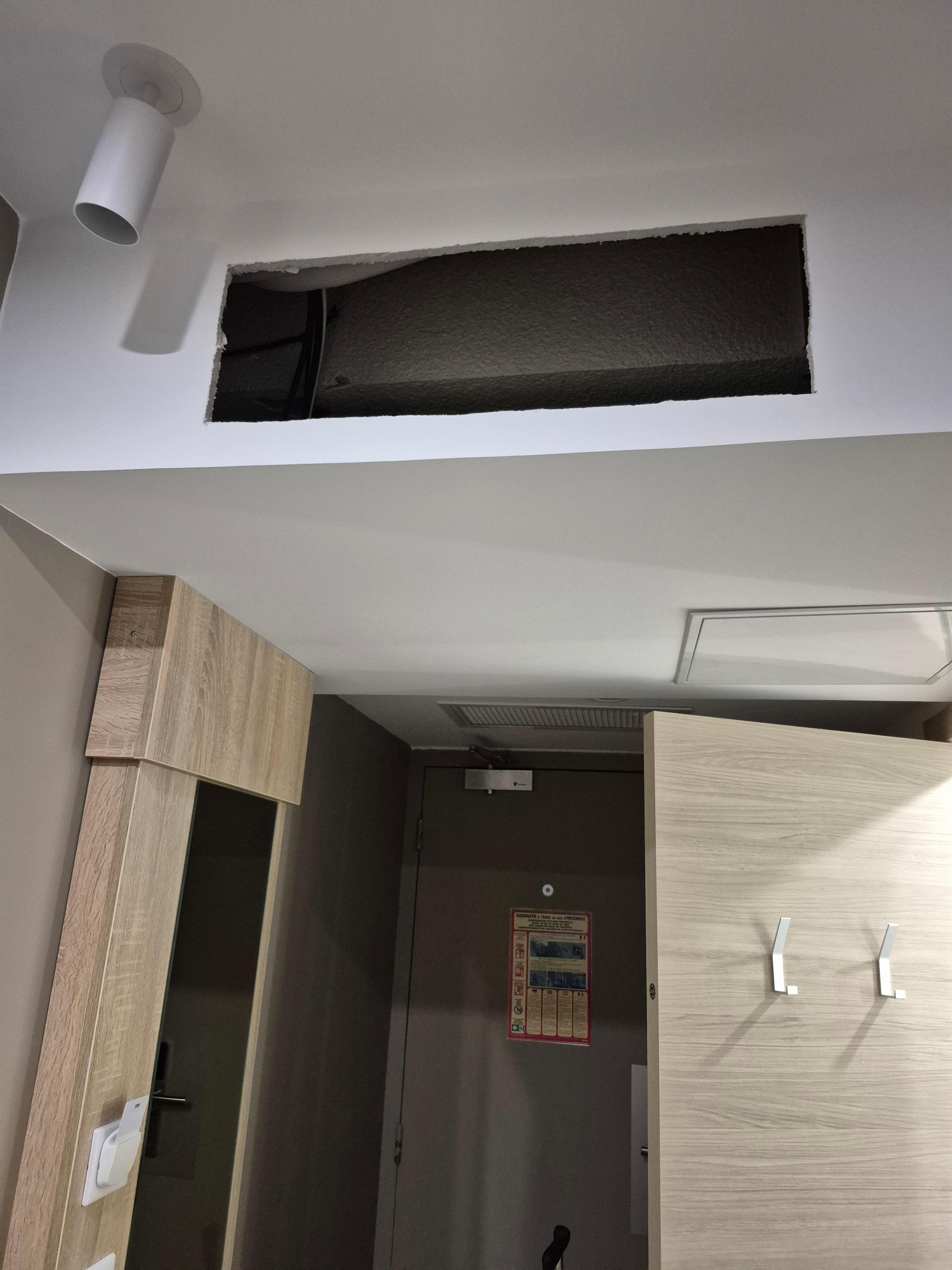 A weird hall in the drywall