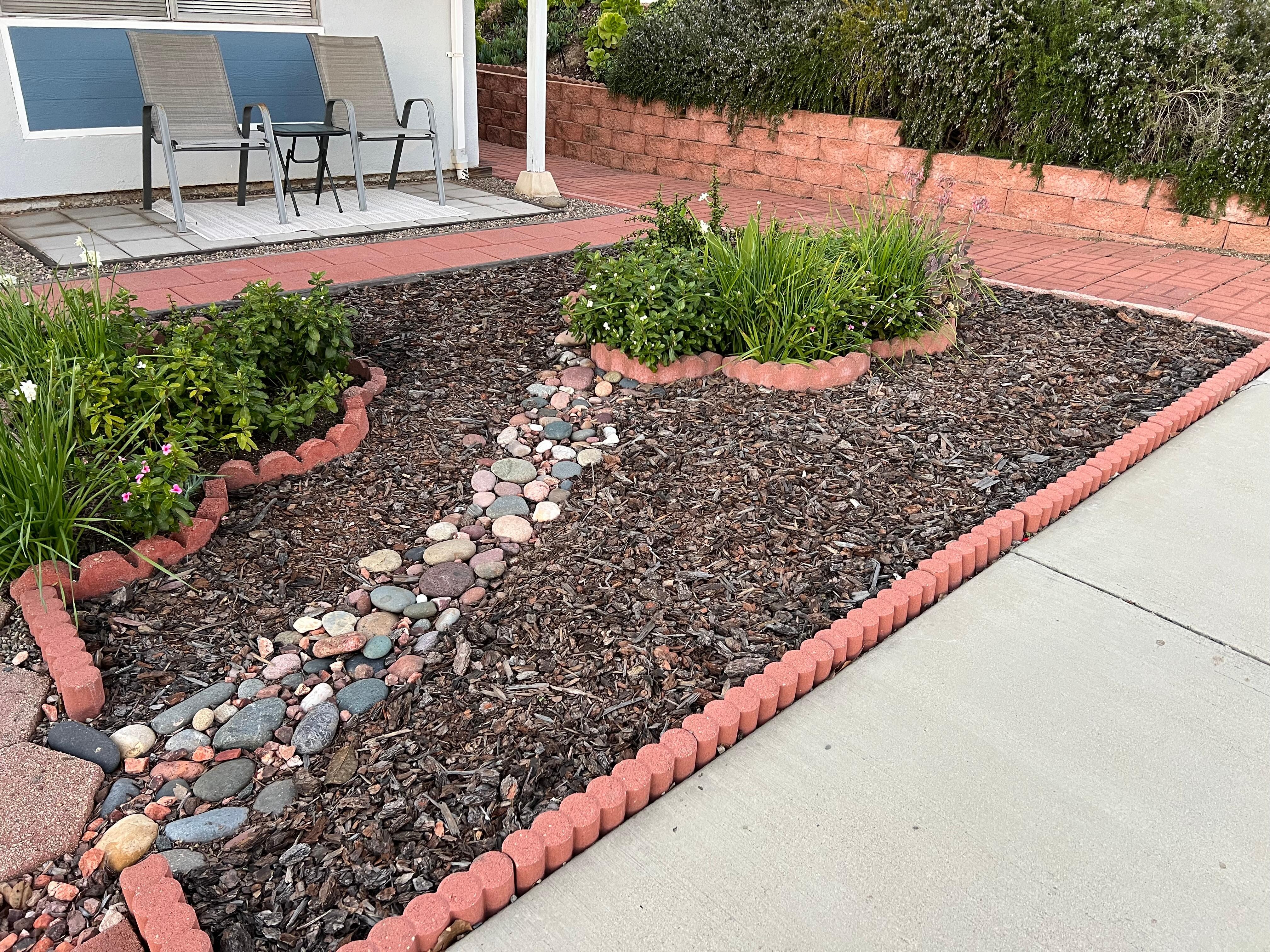 More of the landscaping in front.  