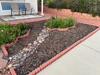 More of the landscaping in front.