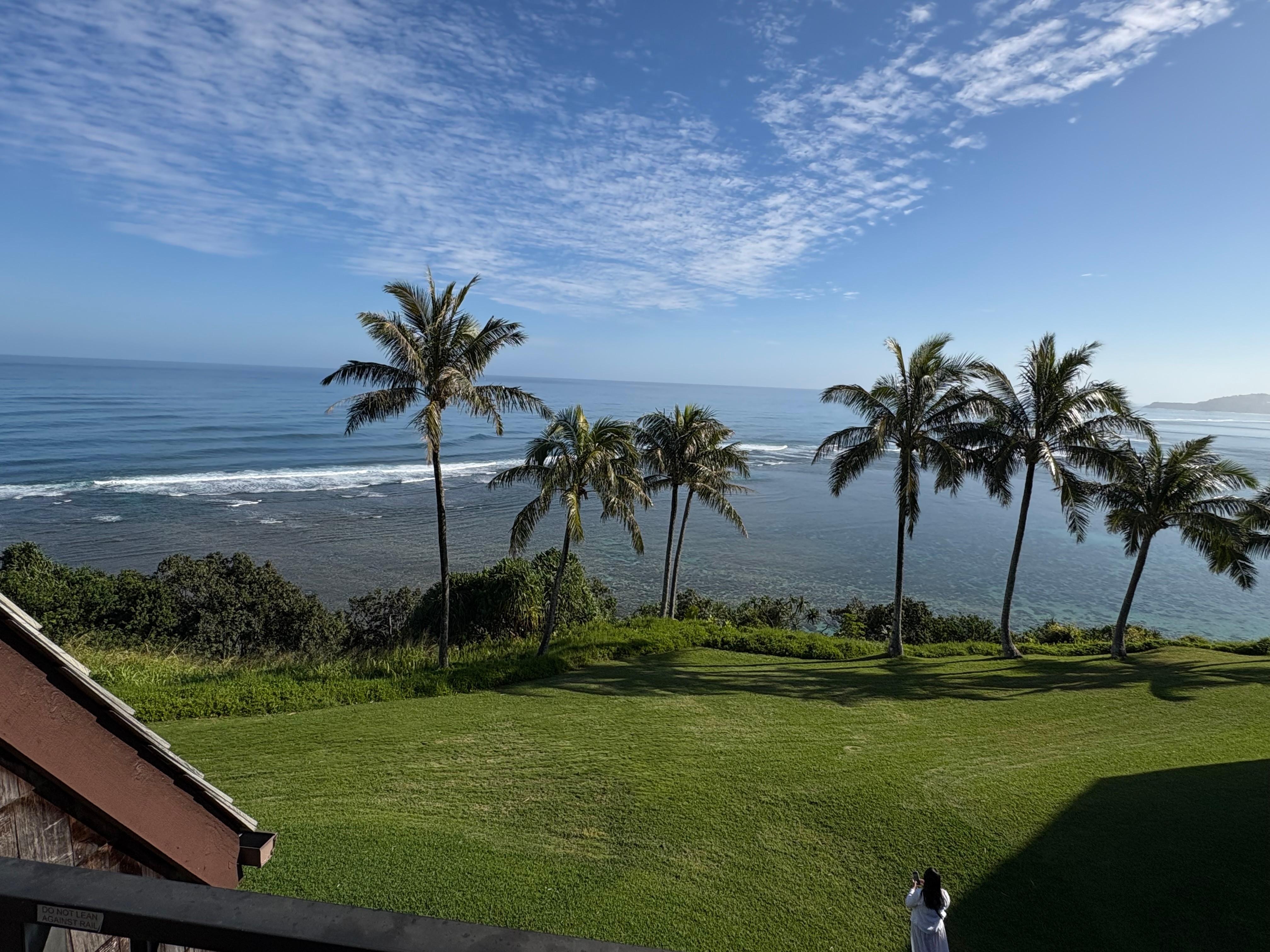 Whale watching right from the deck