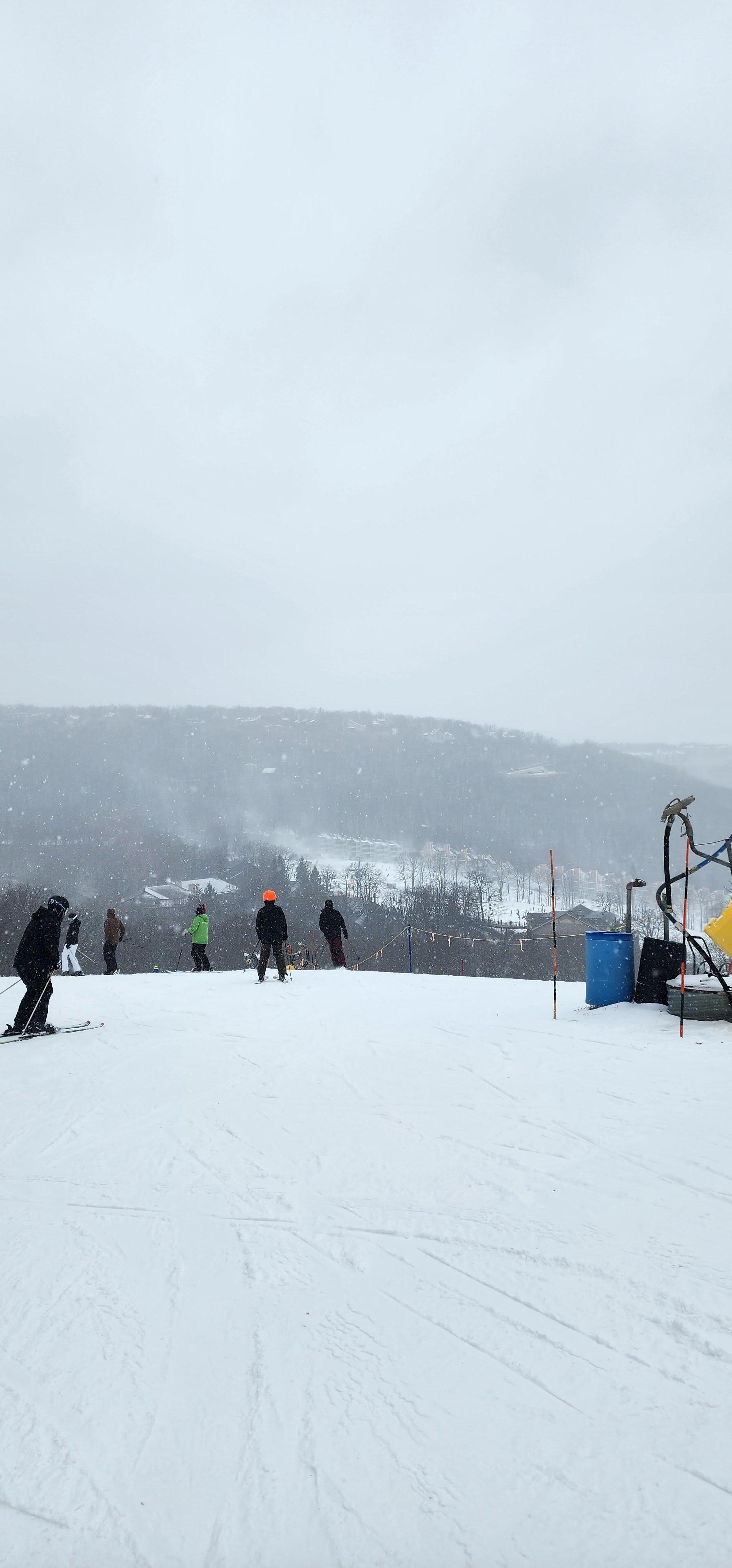 Wake up get dressed and ski