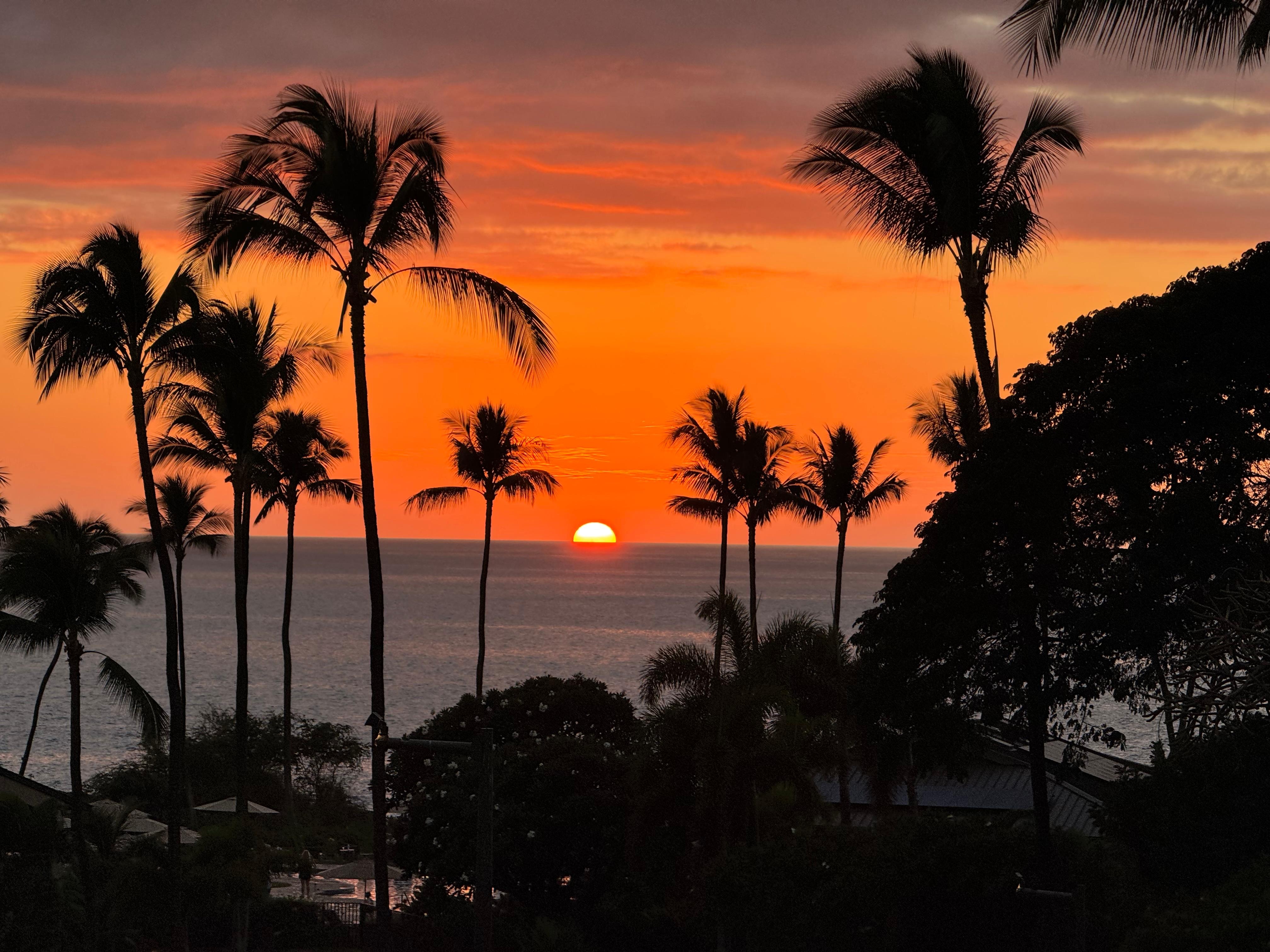 Sunset view just outside the house 