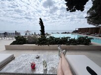 Bar / shared pool cabana terrace view