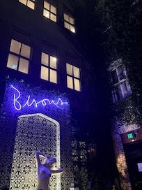 Outside terrace at night