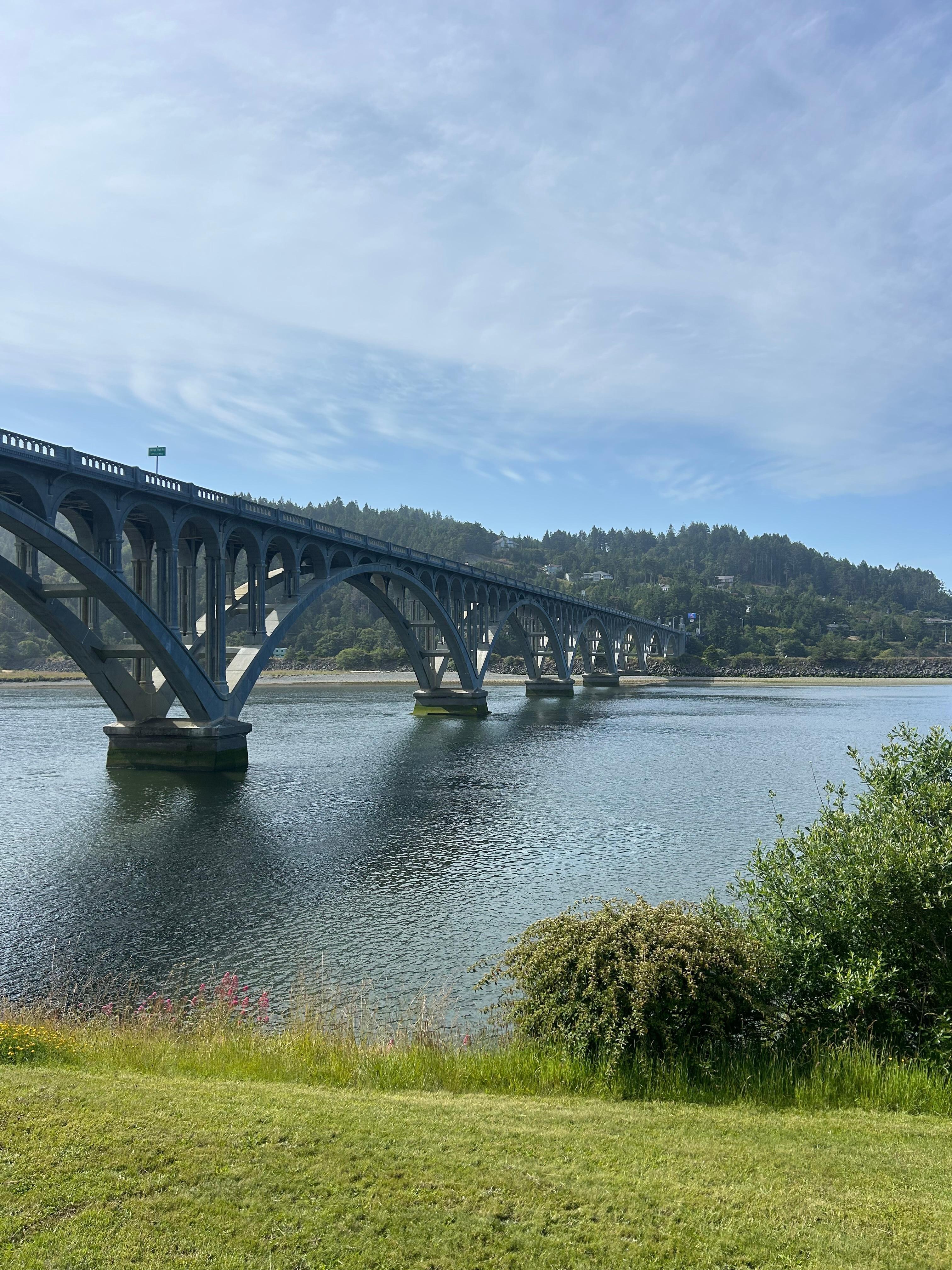 On the Rogue River right at the mouth to the ocean