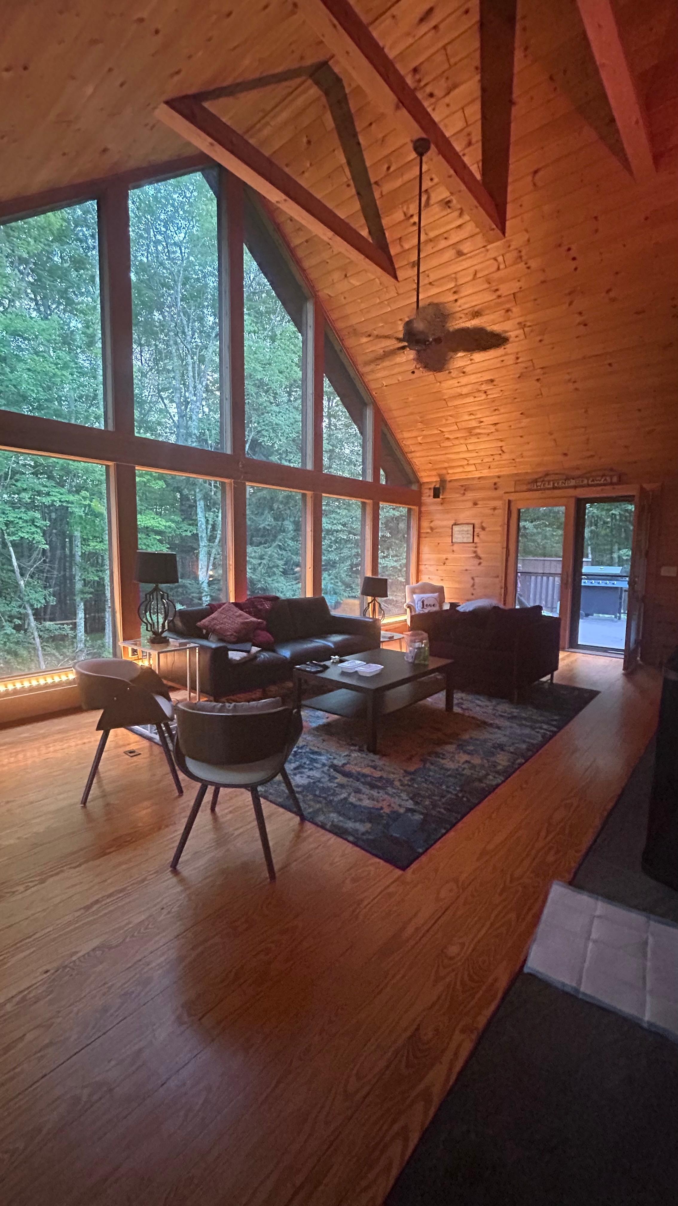 The family room where there were games for the kids and tv for entertainment. 