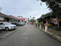 Looking into the resort from outside the hotel lobby/office.