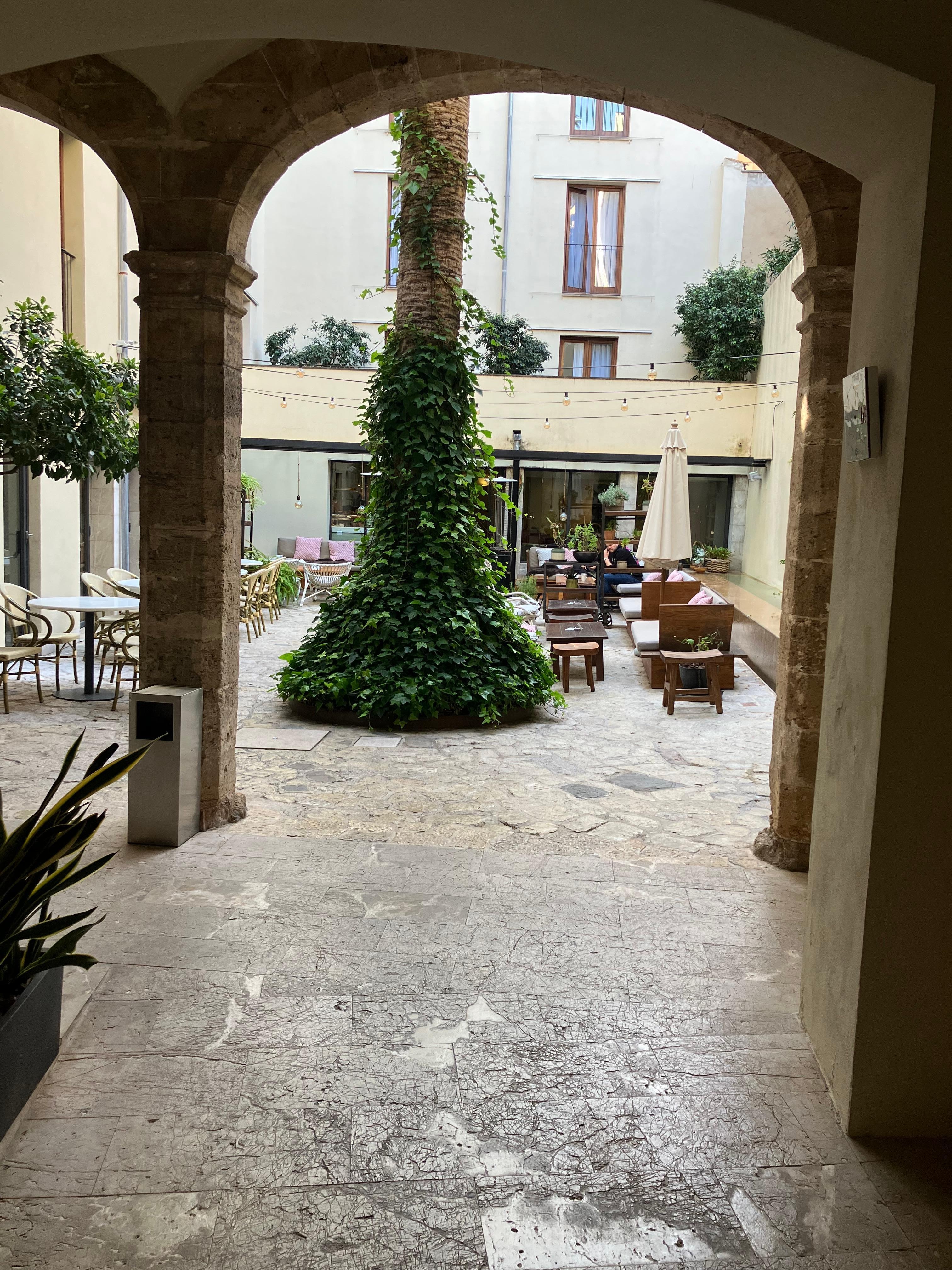 Hotel courtyard