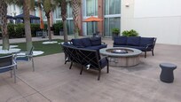 Fire pit in the pool area. Beautiful at night!