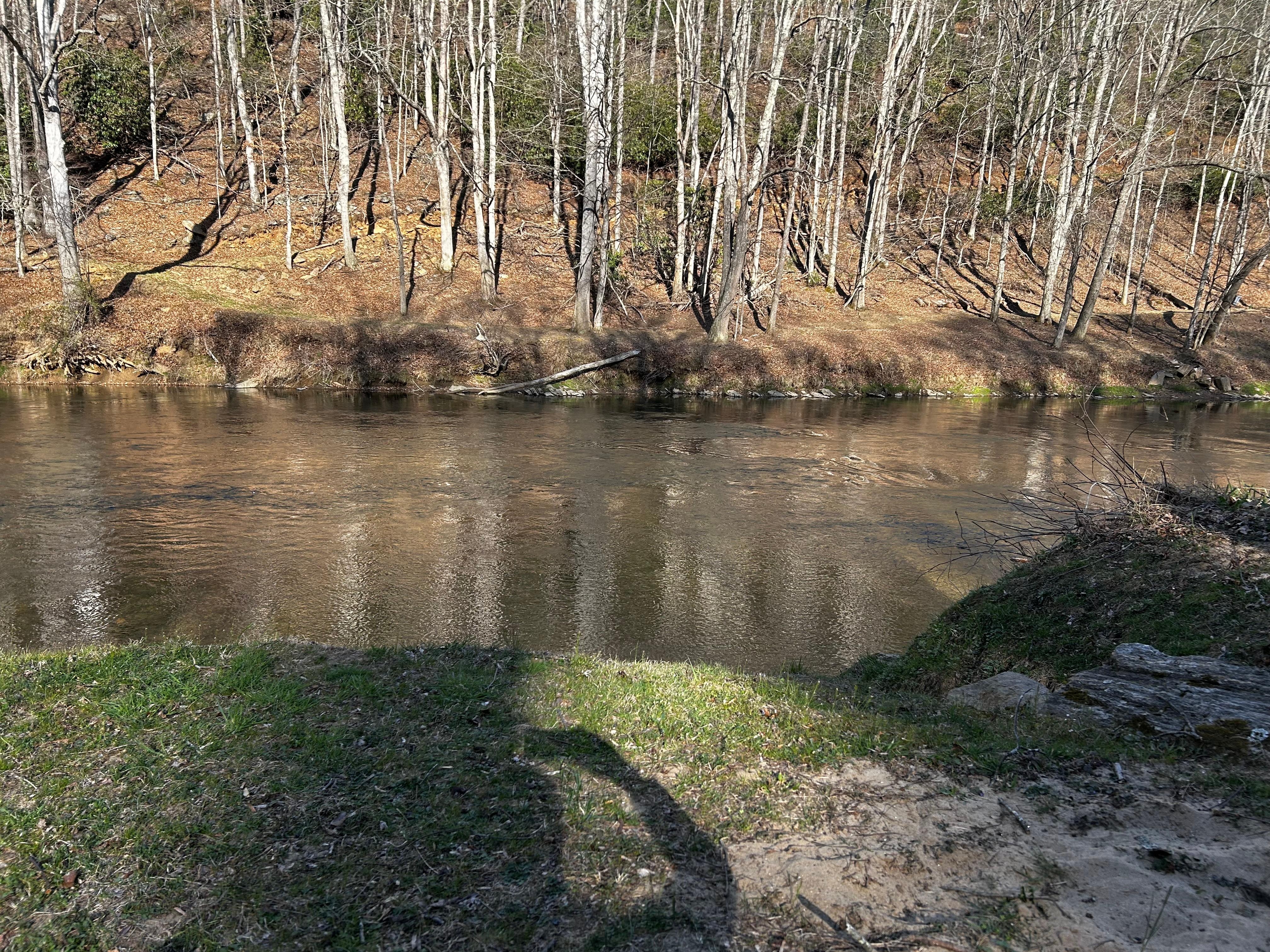River right below the cabin. 