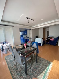 My favorite part is the fun colored kitchen and bathrooms!