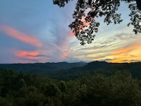 Sunset views from the front deck.