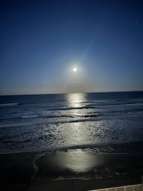 Loved seeing the moon over the ocean from the balcony!