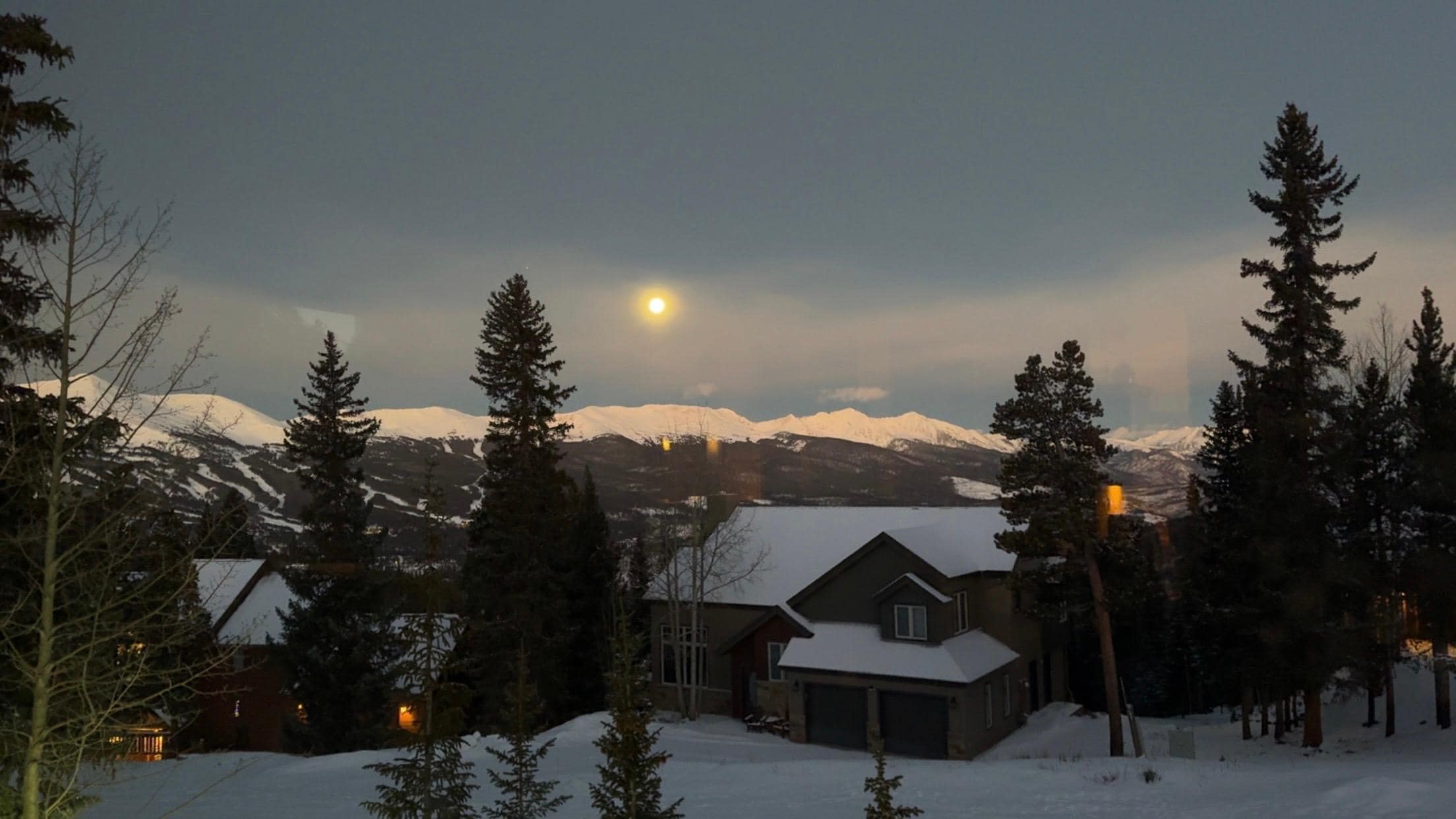 Looking out the living room window