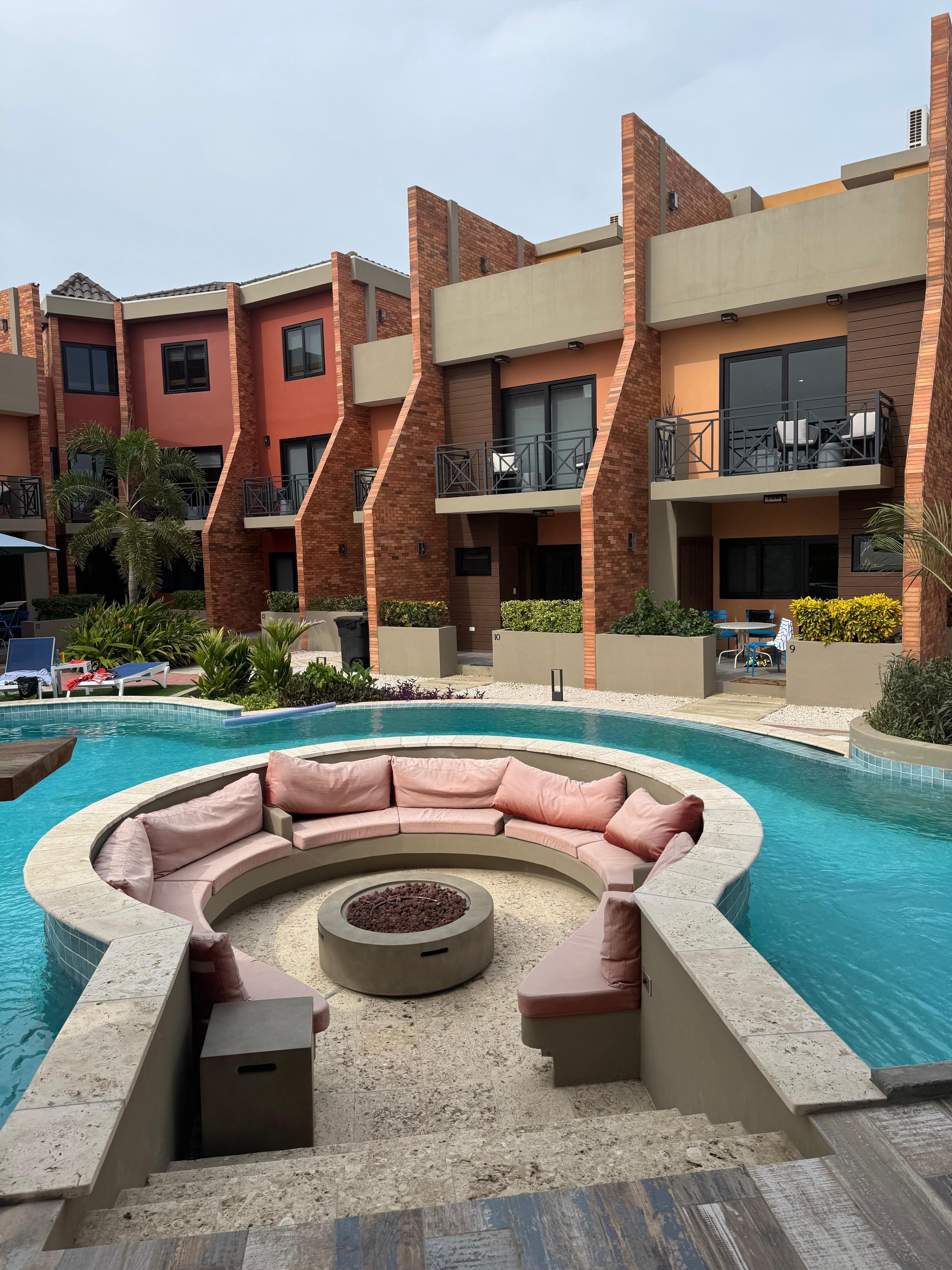 shared pool and firepit