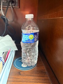 Used water bottle from previous guest I imagine.