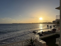 Sunset from the balcony of the condo.