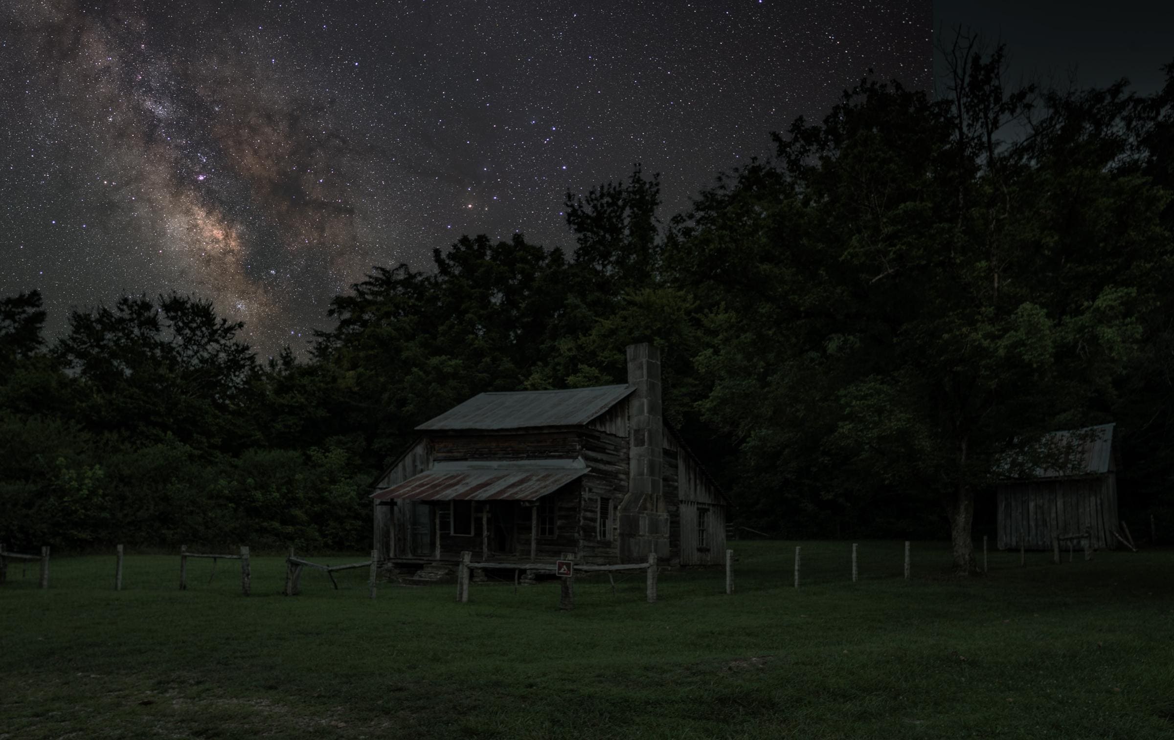 Milky Way at Parker Hickman Farmstead - not far by AWD high-clearance vehicle.