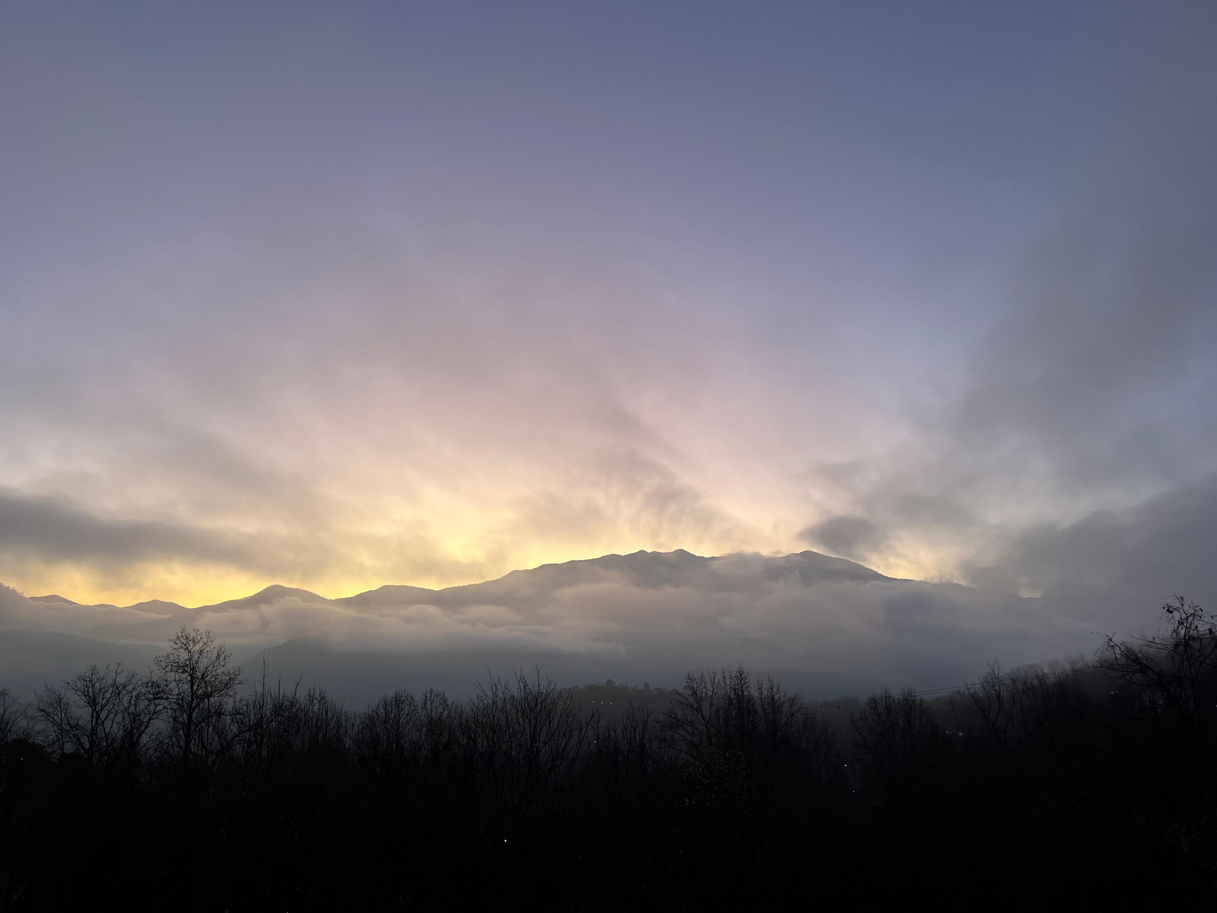 Sunset from the master bedroom balcony