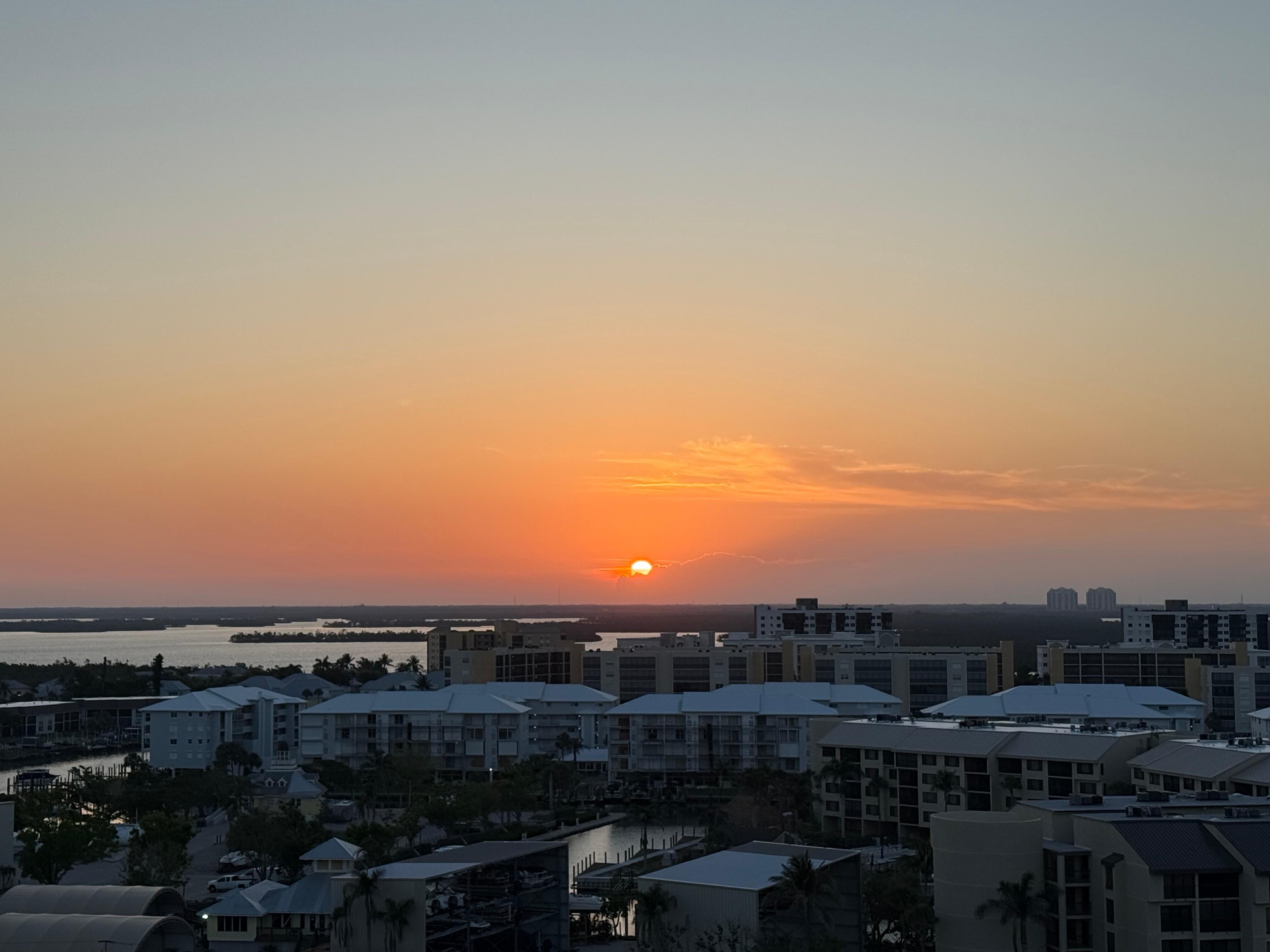 Sunrise from balcony 