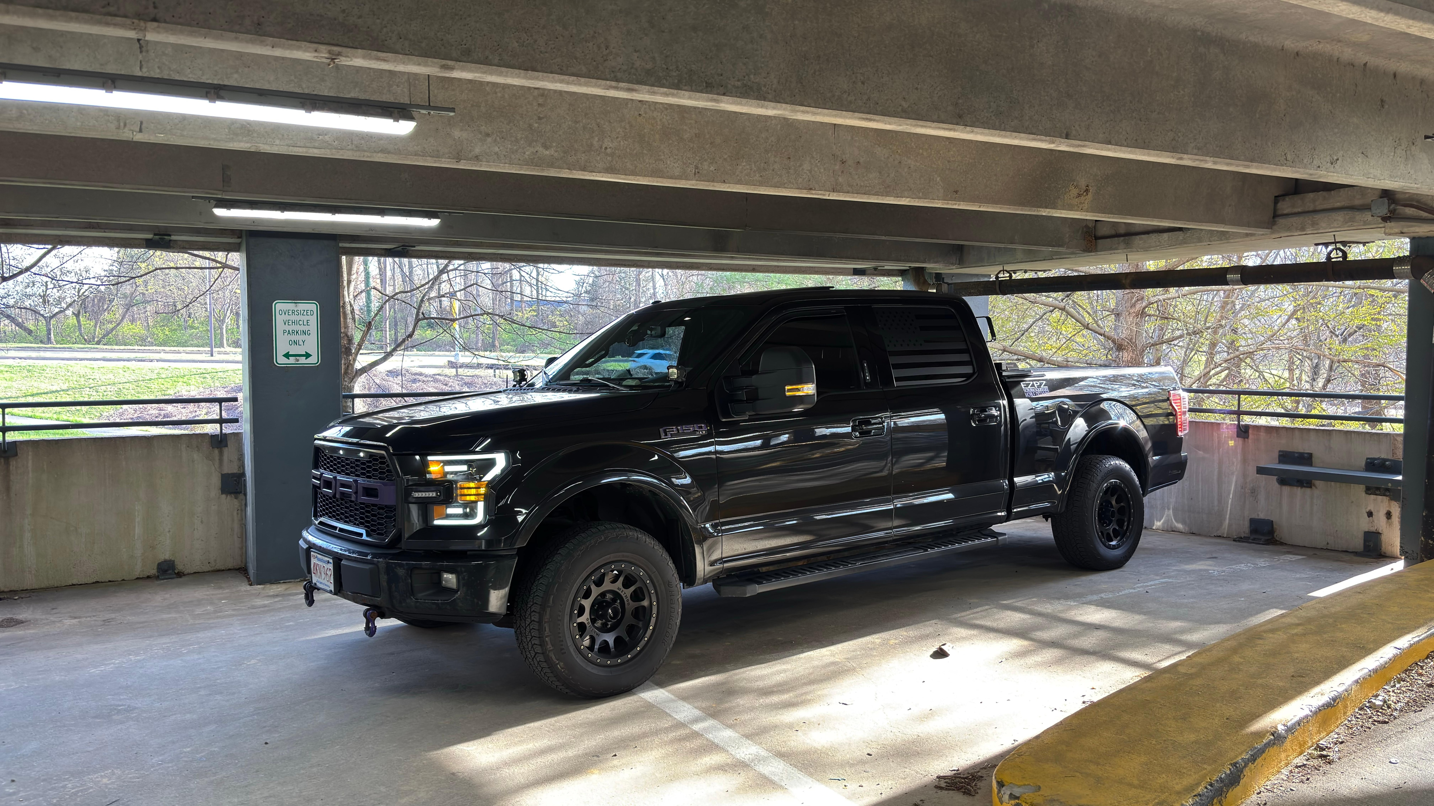 Parking for oversized vehicles FIRST FLOOR ONLY. Definitely a challenge driving a big vehicle in DC but their parking garage made things easy when it was time for the night to be over. 