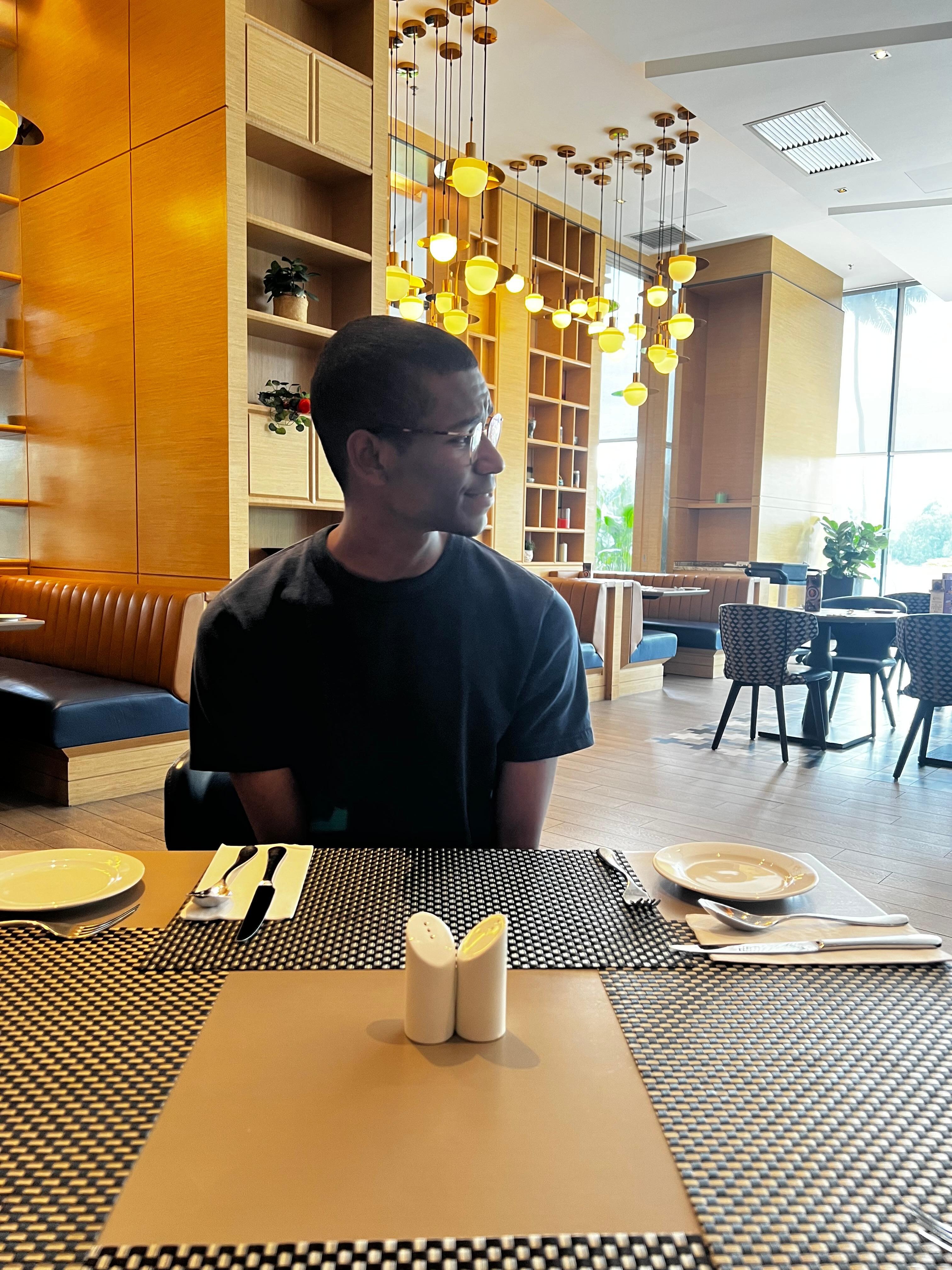 The hotel restaurant was great