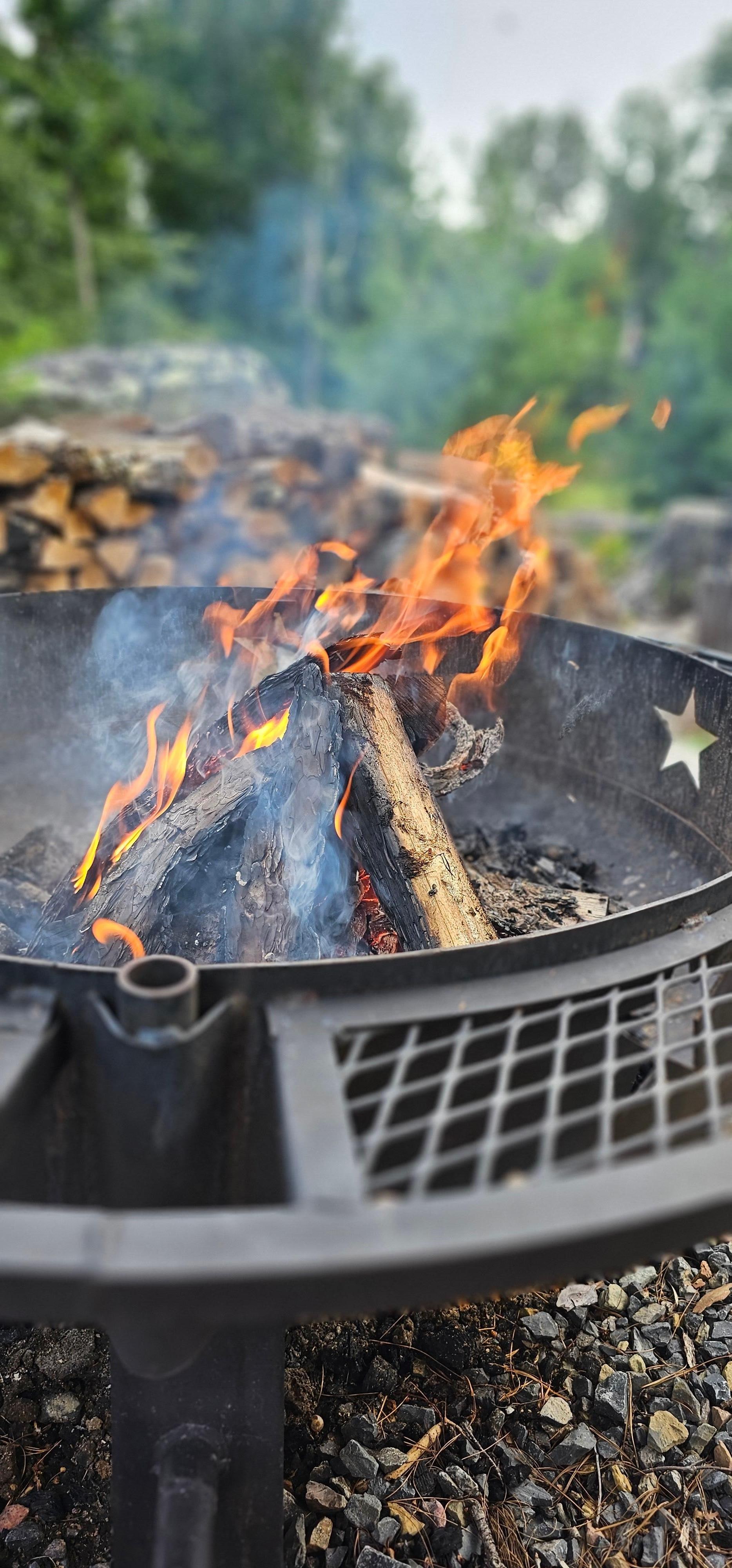 Campfire by the cabin