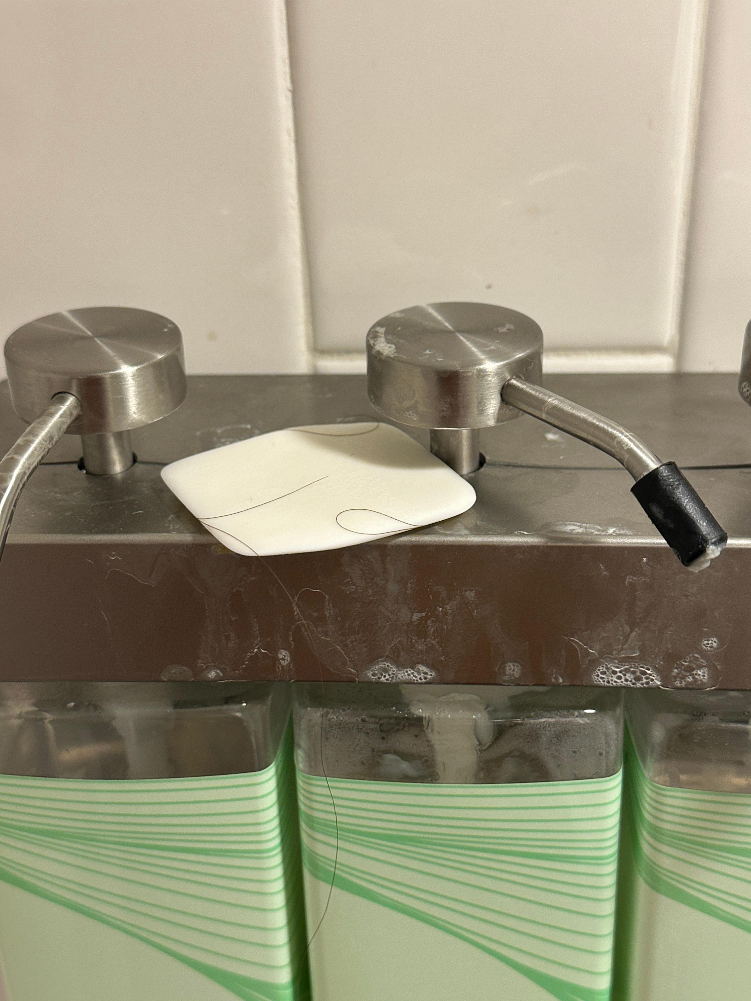 Used soap from previous people in shower 