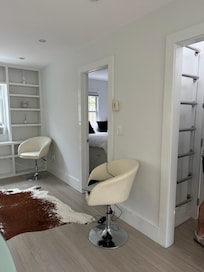 View of Bedroom and ladder to loft from the living area