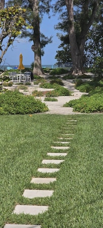 Path to the beach from our apartment.