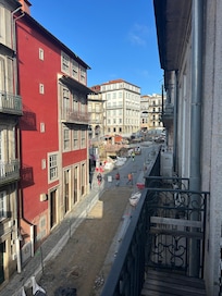 Looking up the street towards the town