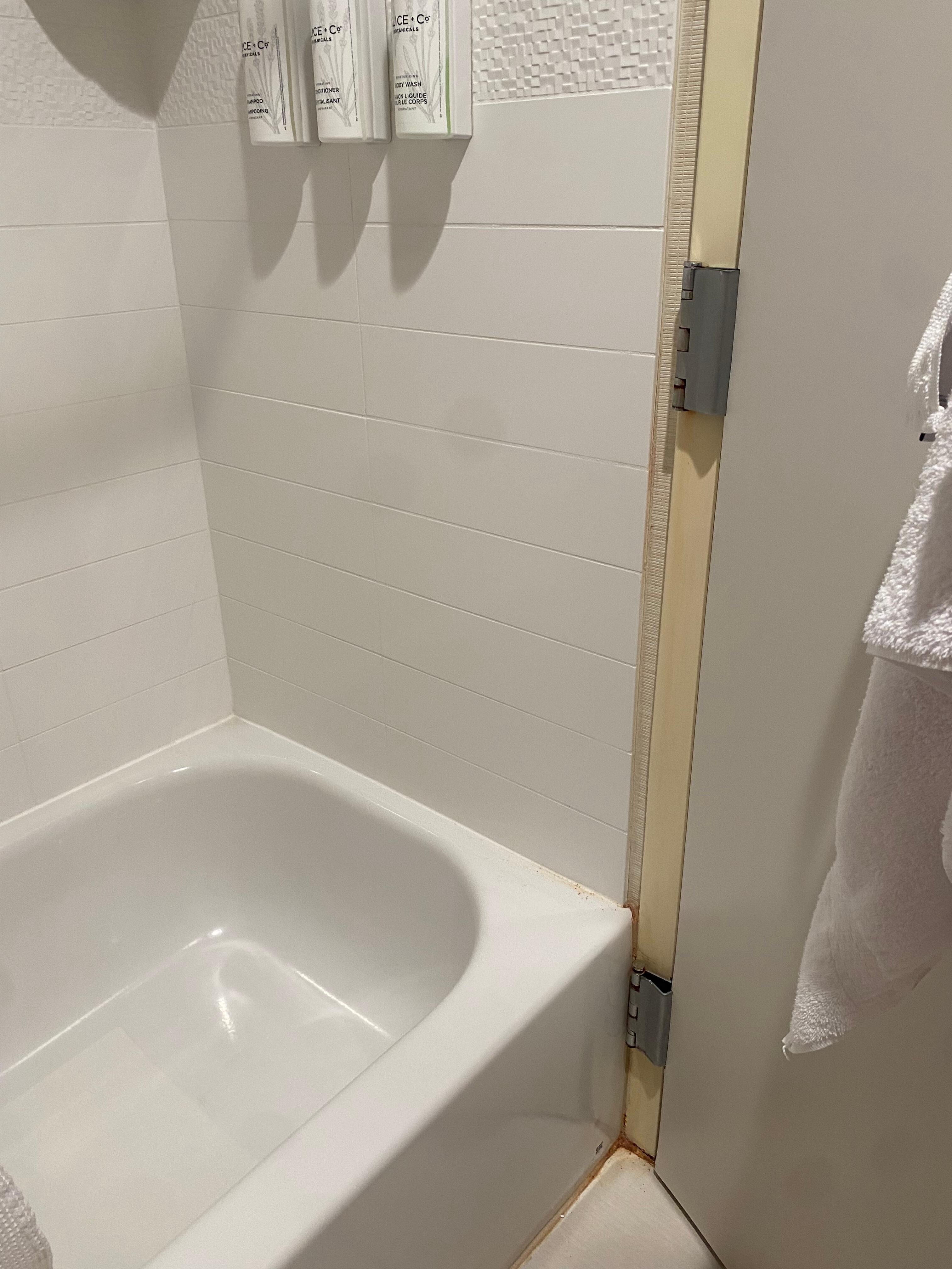 Tiny corner that can use a deep clean to have made this stay perfect.