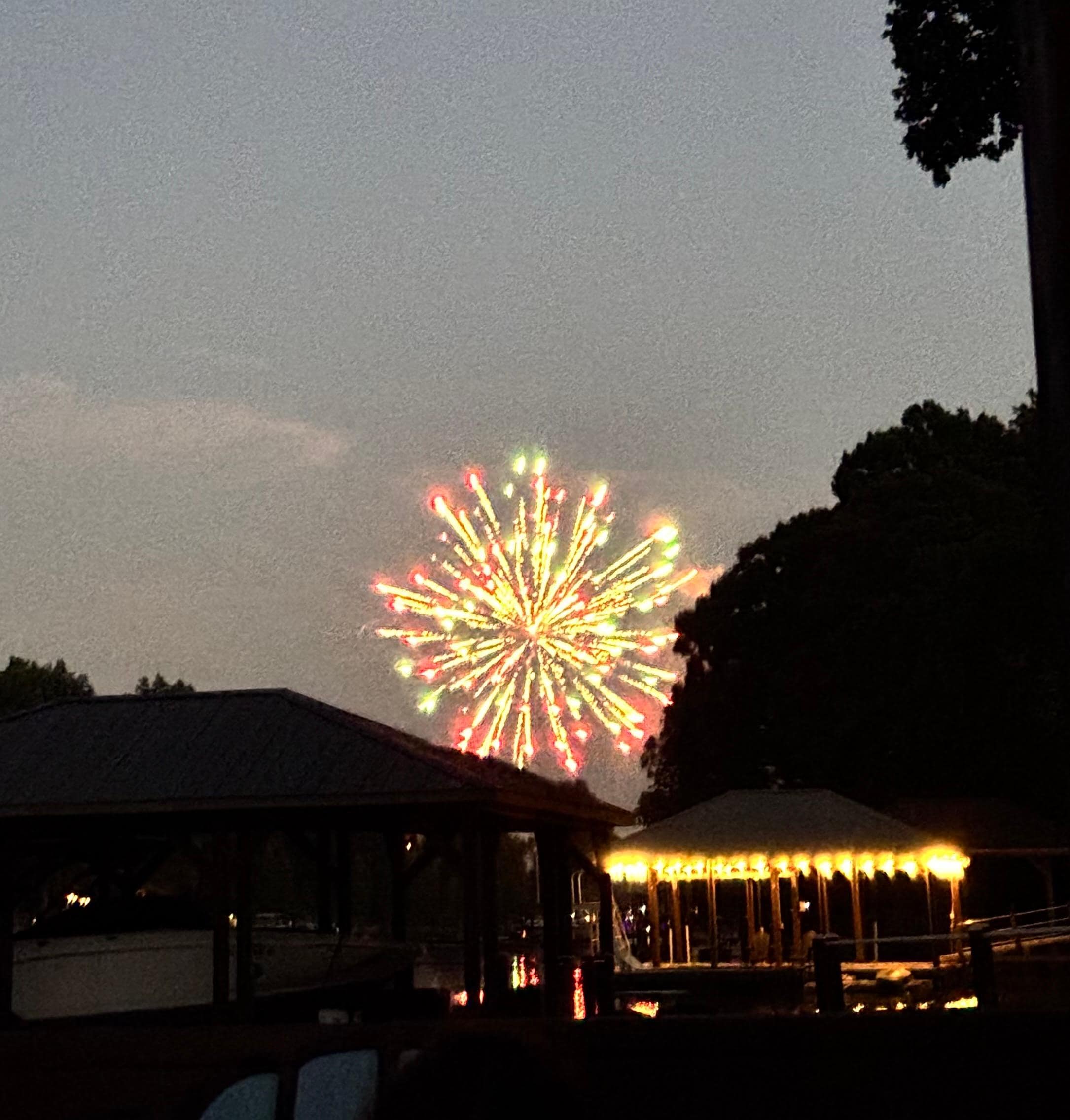 4th of July Fireworks view from the dock! 