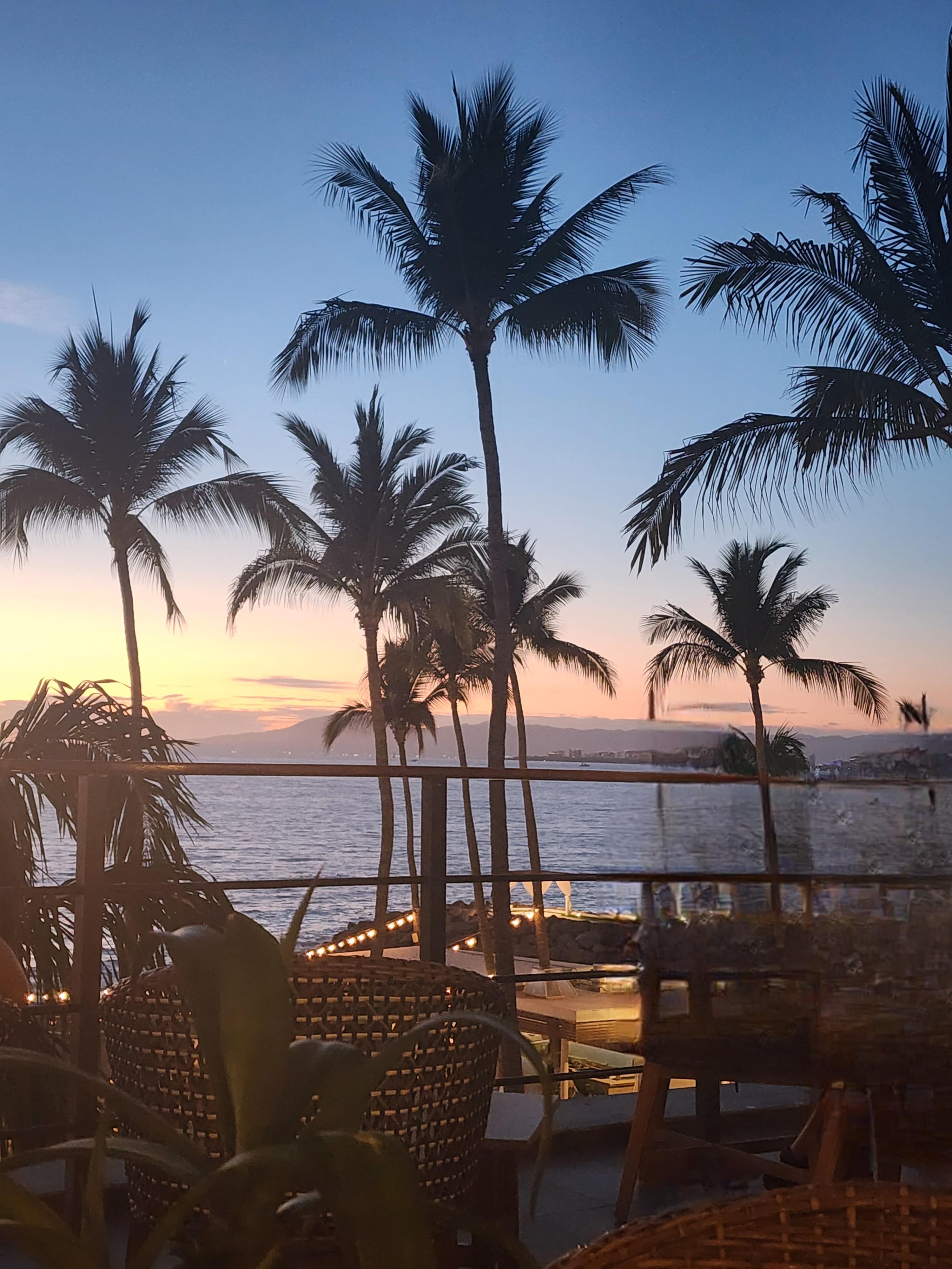 From the upstairs bar sunset.