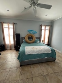 The Master Suite with plenty of room and a huge, spacious shower and a separate garden tub in the Master Bath with a vanity for 4 to get ready was unbelievable!!