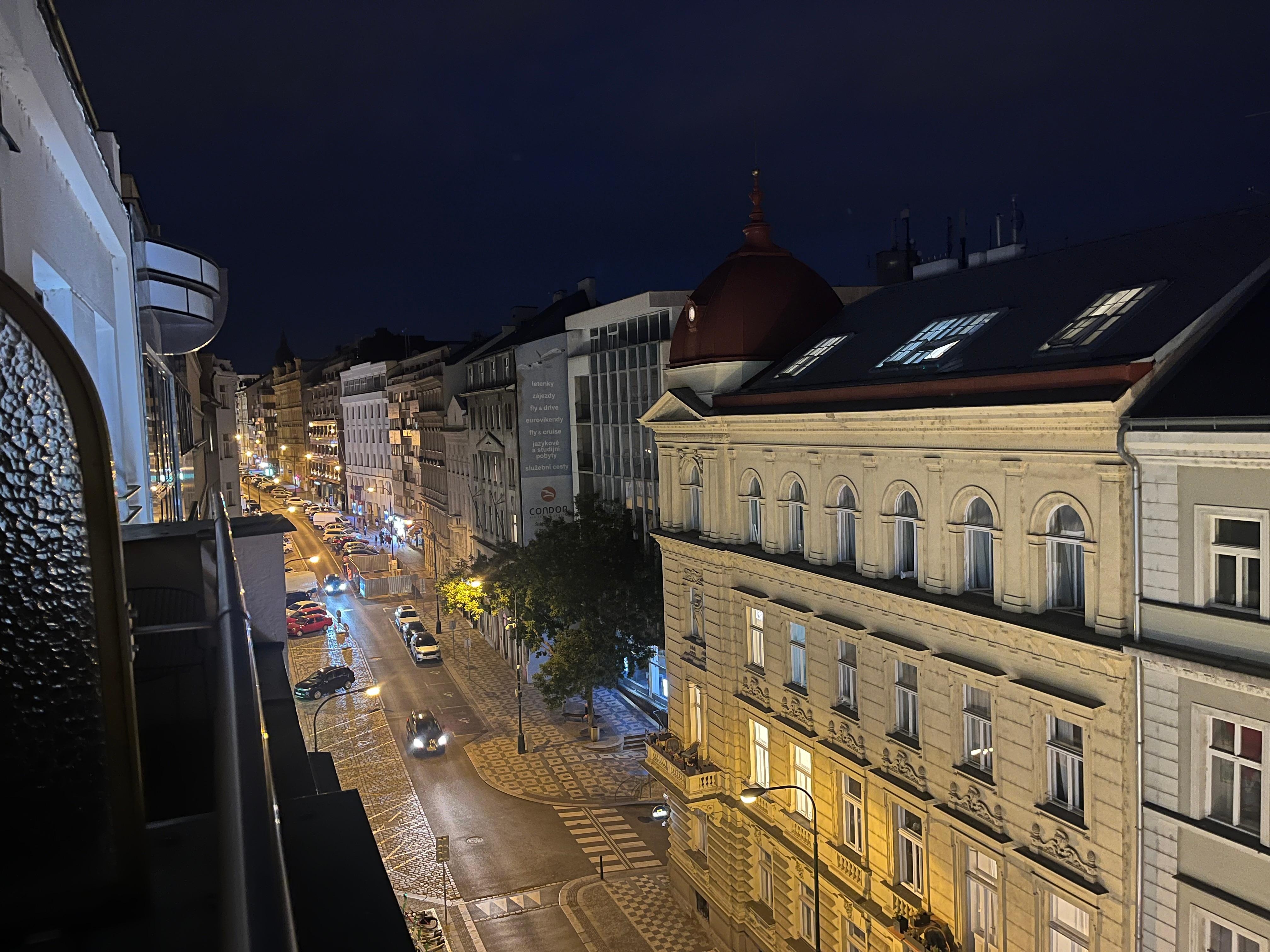View from hotel balcony.