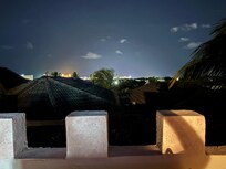 Night view from penthouse patio.