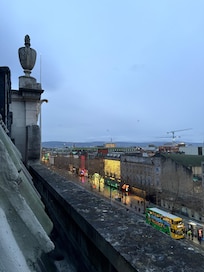 A view towards the GPO from the room onto O'Connell Street.