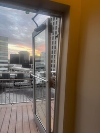 Door off the hinges on the ph pool area