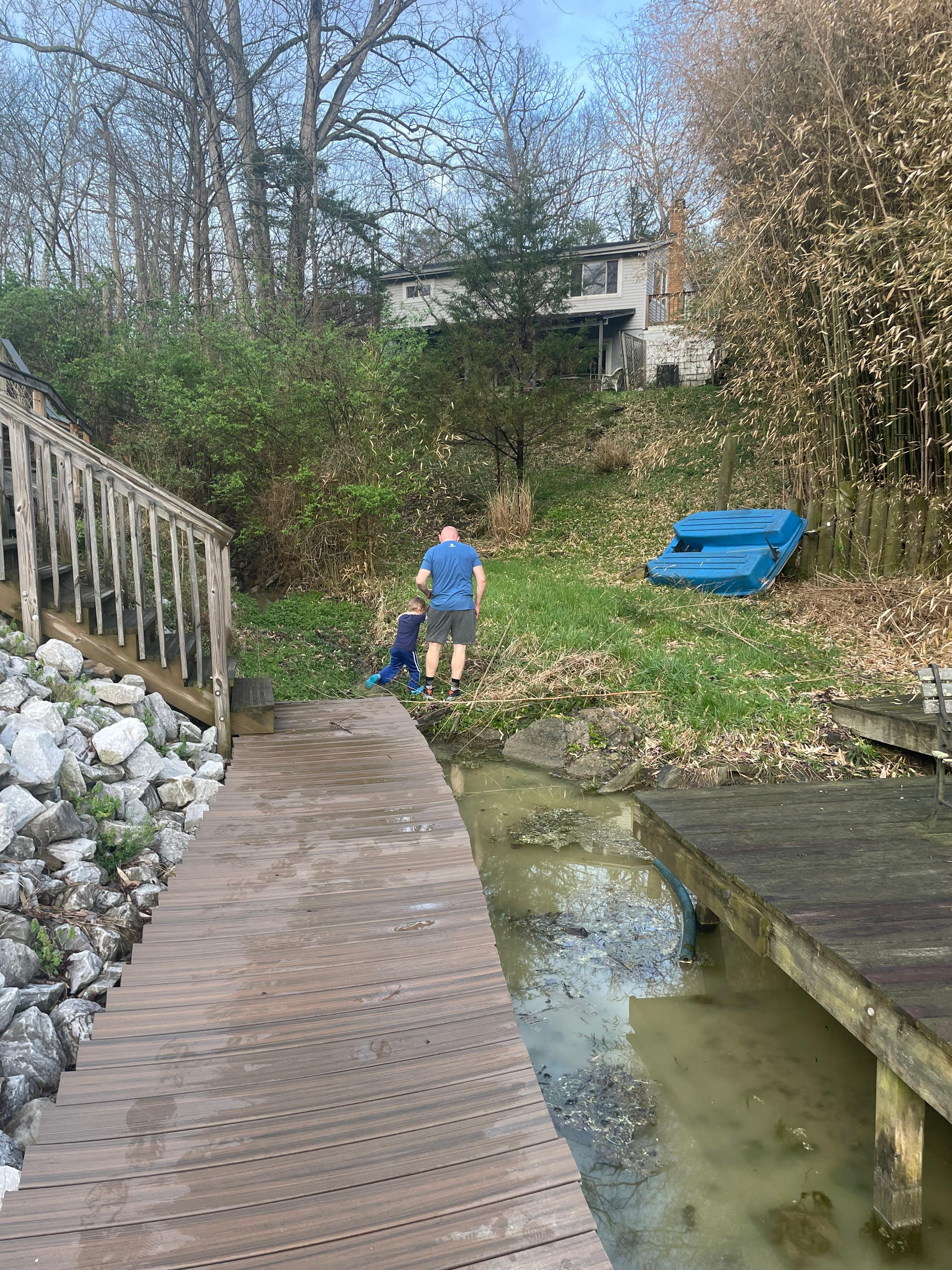 Relaxing at the lake.