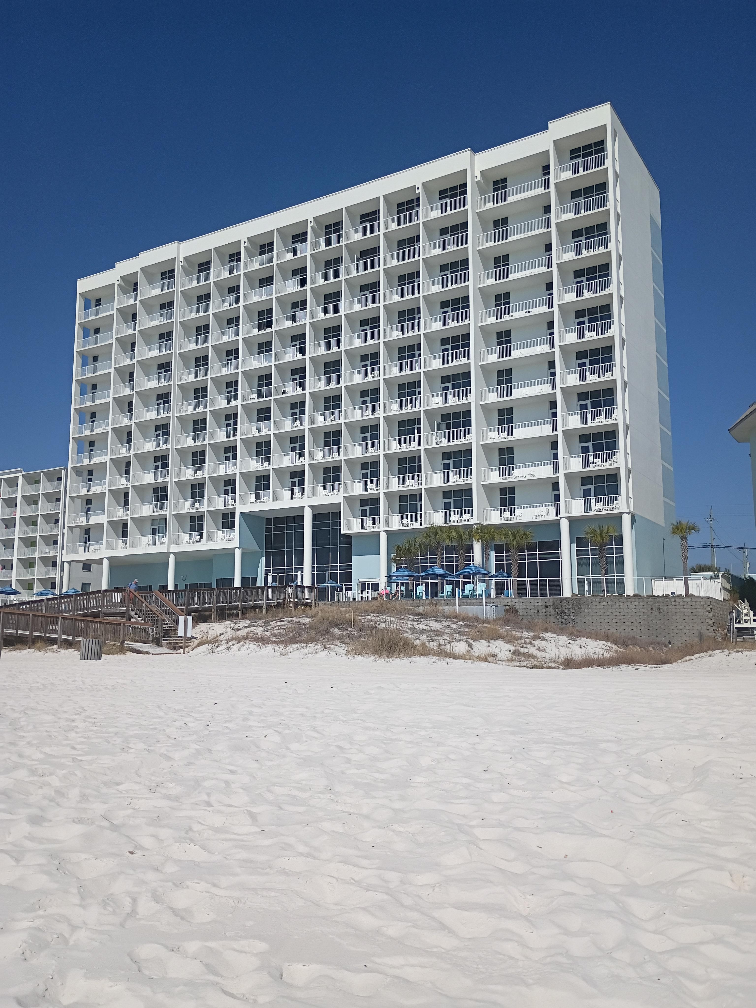 Hotel is right on the beach 