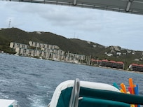 View of the condos on our snorkel tour return.