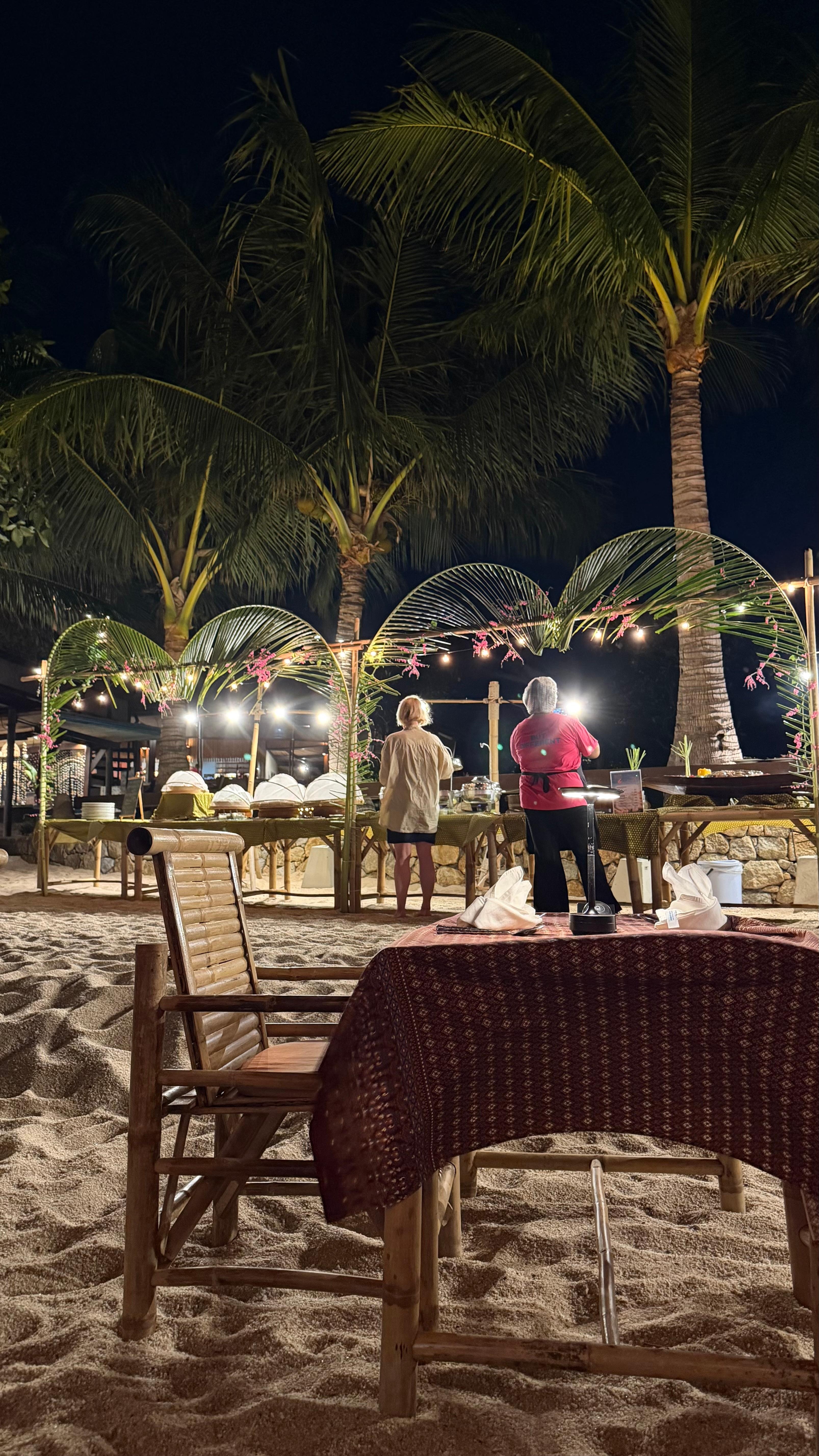 Seafood Dinner on the beach hosted by the resort.