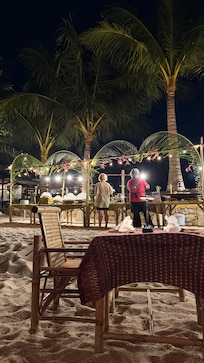 Seafood Dinner on the beach hosted by the resort.