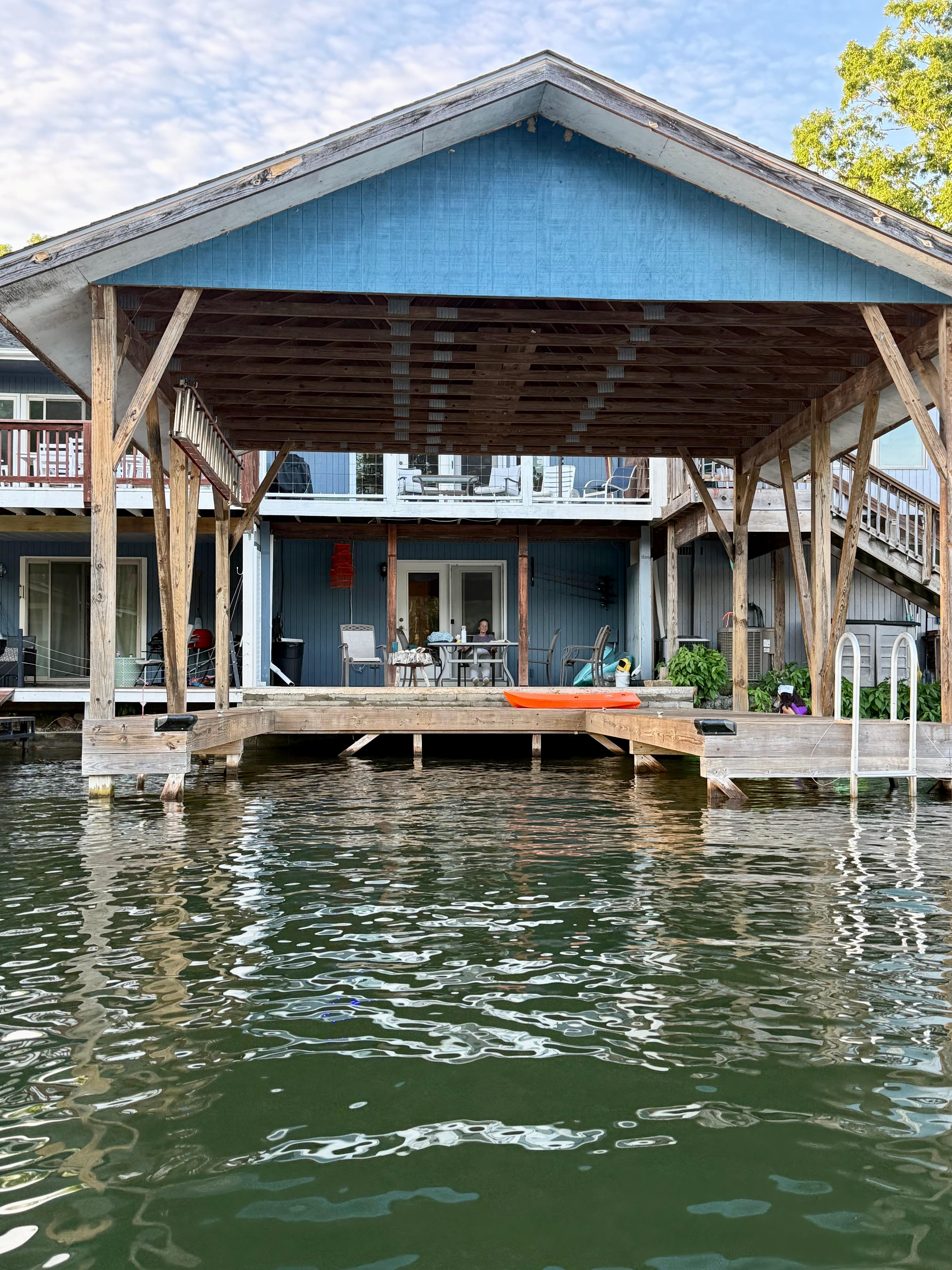 View of our dock from the water.