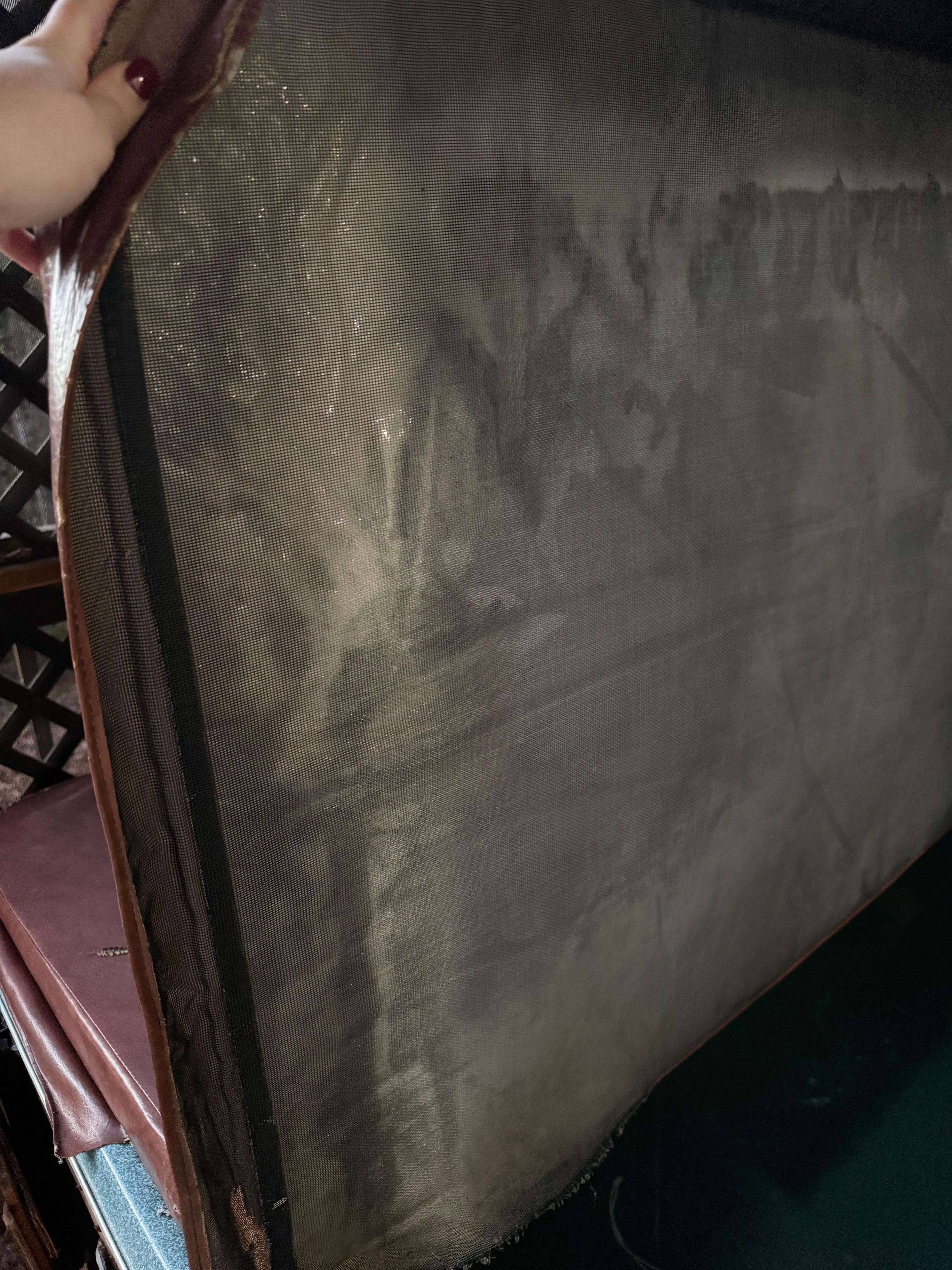 Dirty underside of hot tub cover