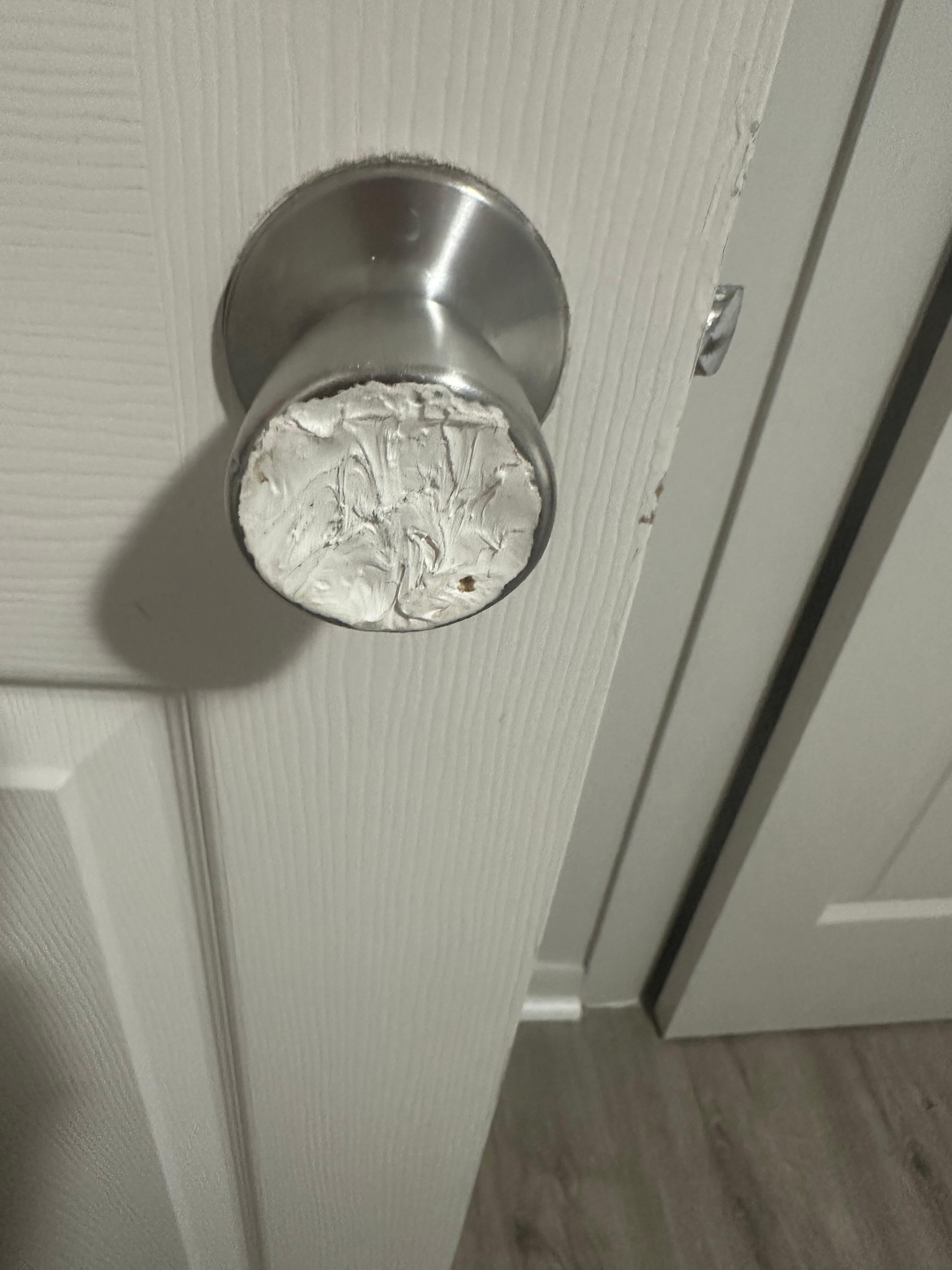 Patches on door knobs