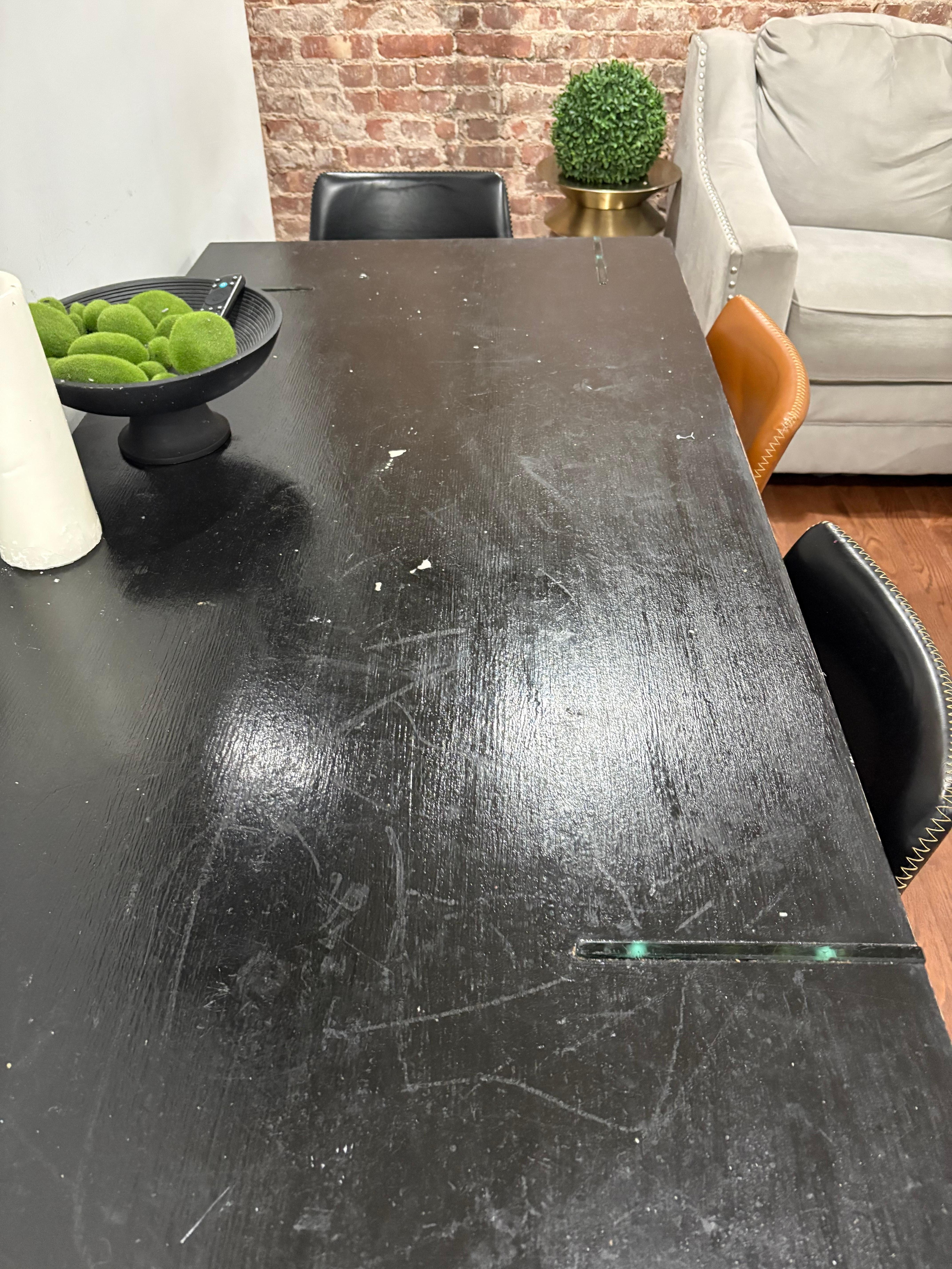 The dining table was dirty 